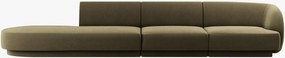 Divano modulare Miley 4+ posti in velluto – L323 cm