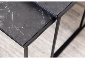 Set di tavolini da caffè ALMA 3 pz antracite