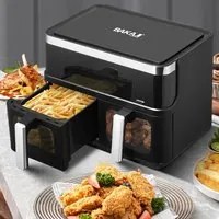 Friggitrice ad Aria con Doppio Cestello XXL 12 L Airfryer Senza Olio Display LED