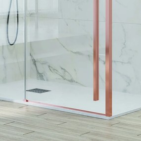 Kamalu - Box doccia 70x150 telaio oro rosa vetro 8mm | KSA5000RG