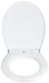 WENKO 24516100-WC sedile WC portata 300/350 kg 37x44,5 cm bianco/argento