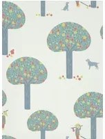 Little Greene Carta da parati Rodney Street - Delicate Blue