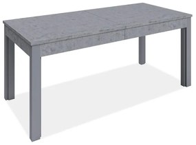 Tavolo allungabile in legno nobilitato grigio cemento 160-320x90 cm