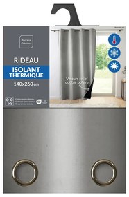 Tenda termoisolante grigia in velluto 140x260 cm Polarchic – douceur d'intérieur