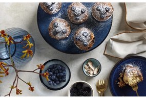 Piatto da dolce nero/blu in gres ø 21 cm Gastro Dark Blue/Black – Bitz