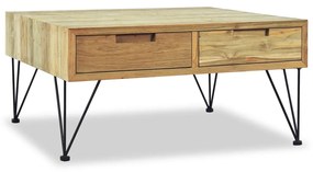 Tavolino da caffè 80x80x40 cm in legno massello di teak