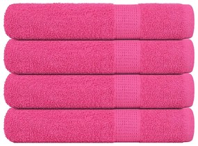 Asciugamani 4 Pz Rosa 100x200 Cm 360 G/m² 100% Cotone /