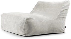 Puof a sacco color crema con rivestimento in velluto a coste Sofa Lounge – SLOWDOWN