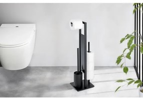 WENKO 23708100 - Scopino WC RIVALTA 18x70 cm nero