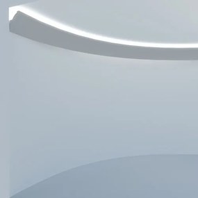 Cornice Pitturabile Flessibile per Pareti Curve per Strisce LED - 2m Variante Lunghezza 2 Metri