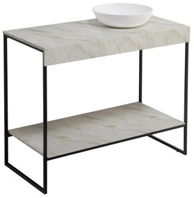 Mobile da bagno sotto lavabo Alec bianco L 120 x H 113 x P 48.5 cm, lavabo non incluso