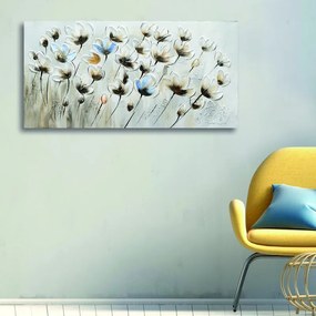 Dipinto su tela Fiori, beige 120 x 60 cm