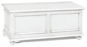 Cassapanca FLAMINIA in legno bianco 120&#215;44×51 cm