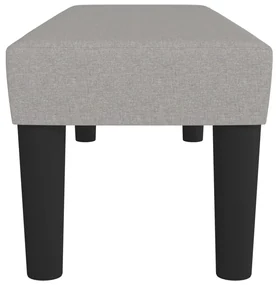 Panca grigio chiaro 100x30x30 cm in tessuto