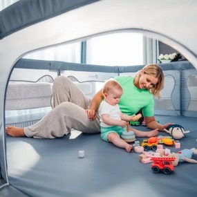 Lionelo - Box giochi WILLOW XL grigio