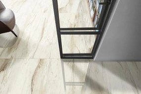 Piastrella da pavimento interno 75 x 150 cm Sp. 9 mm rettificato Jolie in gres porcellanato bianco crema lucido traffico molto intenso (pei 5/5) 2.25 mq
