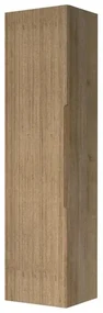 Colonna bagno sospesa H 138 cm rovere cannettato con ripiani Rigo