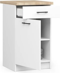 Cucina Lineare 180 Cm Moderna Componibile Bianco Opaco Emma V1