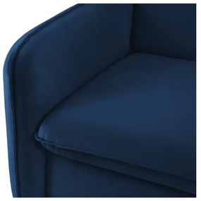 Divano letto in velluto blu scuro 194 cm Vienna - Cosmopolitan Design