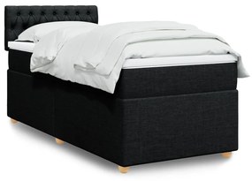 Giroletto A Molle Con Materasso Nero 90x200 Cm İn Tessuto /