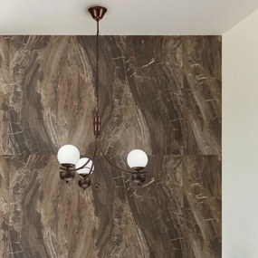 Brilagi - LED Lampadario a sospensione con catena COTTAGE 3xG9/40W/230V marrone/bianco