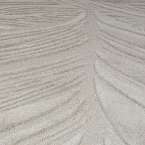 Tappeto in lana grigio chiaro 200x290 cm Lino Leaf - Flair Rugs