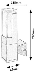 Rabalux 77126 - Applique a LED da esterno DARVAS LED/7W/230V IP54