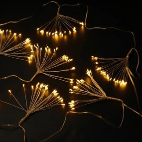 Brilagi - Catena luminosa natalizia LED da esterno, 150 LED, 5 m, IP44, bianco caldo, effetto scintillante