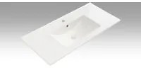 Lavabo Rettangolare da Incasso in Ceramica 101x46,5x2cm TFT Bianco