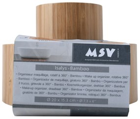 Organizer da bagno di colore naturale in bambù per cosmetici/girevole Isalys – MSV