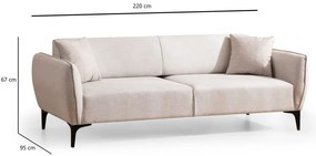 Divano crema 220 cm Belissimo - Balcab Home