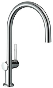 Rubinetto da cucina a collo di cigno Talis M54 argento cromato lucido HANSGROHE