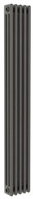 Radiatore acqua calda ERCOS Comby in acciaio 3 colonne, 5 elementi, interasse 1735 mm, grigio