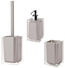Set di accessori da bagno RAINBOW in resina tortora