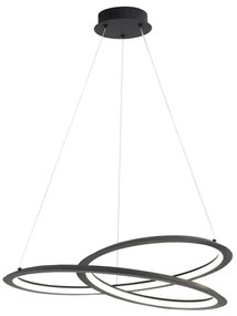 Lampadario LED a sospensione con filo TANGO LED/44W/230V 4000K diametro 60 cm nero