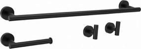 Set accessori da bagno Ari Black 4 pezzi
