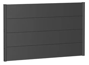 Frangivista in acciaio metallizzato grigio scuro BIOHORT L 145 x H 91 cm, spessore 44 mm