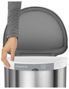 Portarifiuti touchless in acciaio inox da 45 l - simplehuman