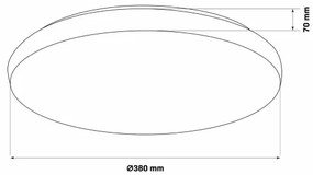 Lampada da bagno dimmerabile PIRIUS LED/48W/230V 3000-6000K IP44 + DO