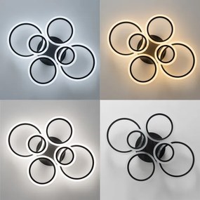 Brilagi - Lampadario a plafone LED dimmerabile ORBITS LED/85W/230V 3000-6500K nero + +TC