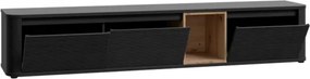 Mobile TV Sospeso 3 Ante 215x40x40 Con Vano A Giorno Lehman Rovere Scuro