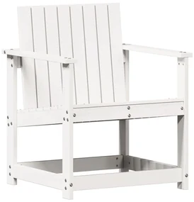 Set salotto da giardino 3 pz bianco in legno massello di pino