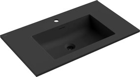 Mexen Otis lavabo incassato nel piano 81 x 46,5 cm, nero opaco - 25188071