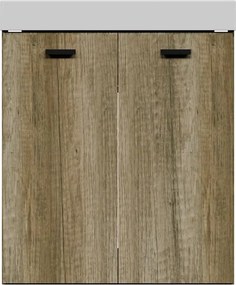 Mobile da bagno a terra L 70 x H 76 x P 50 cm rovere primitivo, 2 ante COLAVENE Alaqua