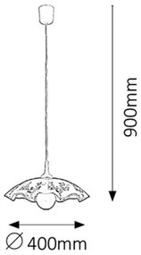 Rabalux 4795 - Lampadario VINO E27/60W/230V
