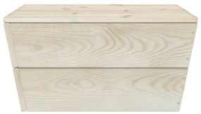 Set Divani da Giardino su Pallet 9 pz in Legno Abete Impregnato