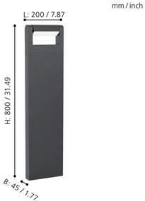 Eglo 98708 - Lampada LED da esterno BRIANZA LED/4,8W/230V IP44