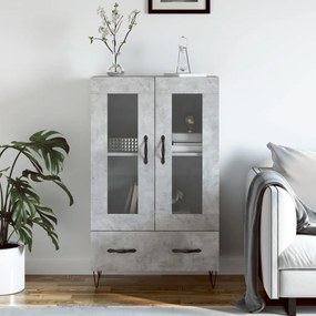 Credenza Grigio Cemento 69,5x31x115 Cm İn Legno Multistrato /