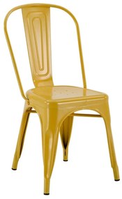 Sedia da giardino in acciaio Soho Heritage, seduta in acciaio giallo