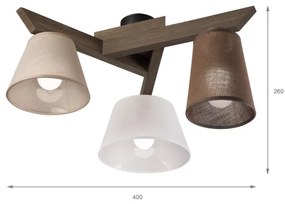 Brilagi - Lampadario LED ANTHONY 3xE14/40W/230V rovere noce
